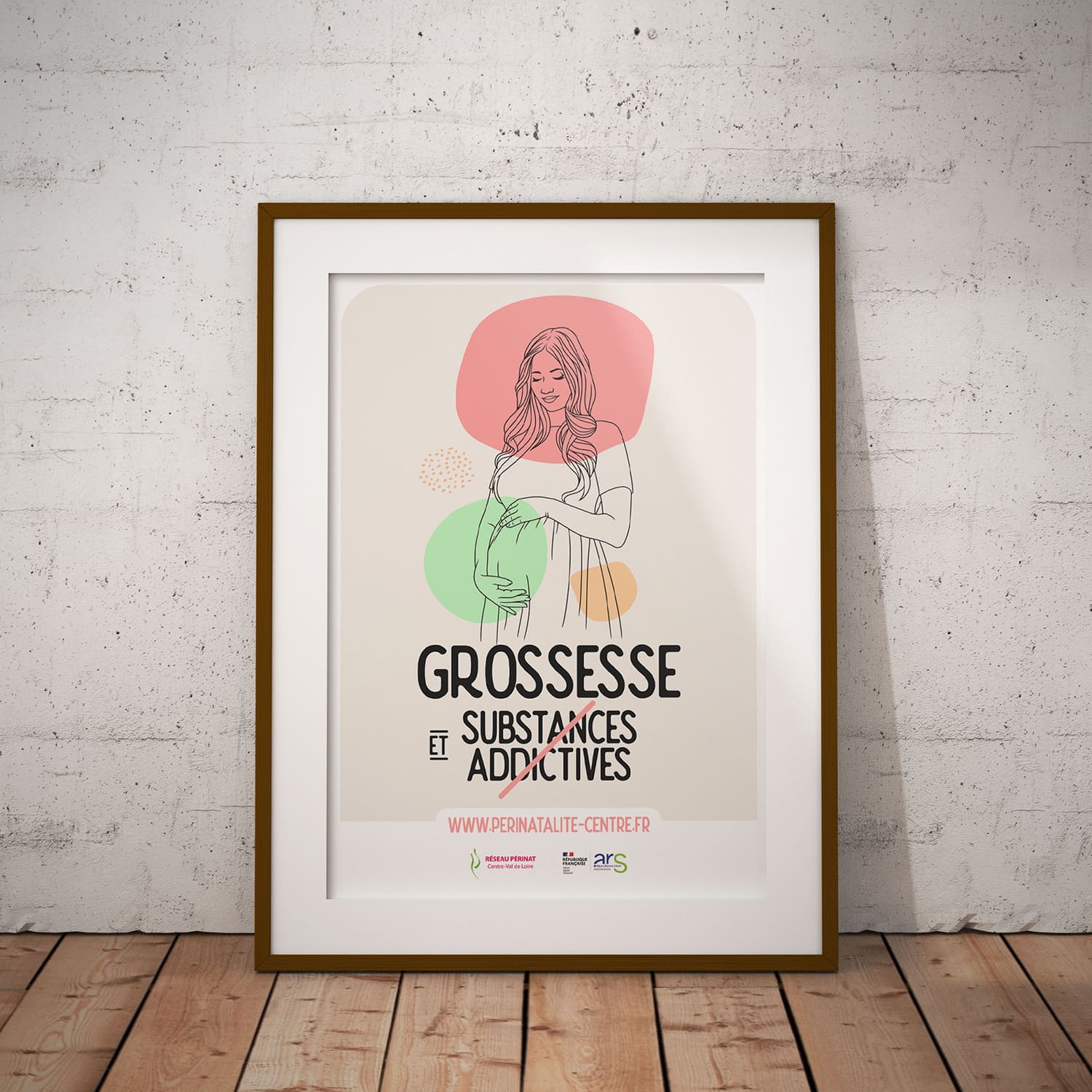 Grandir en Région Centre - Affiche Grossesse et substances addictives