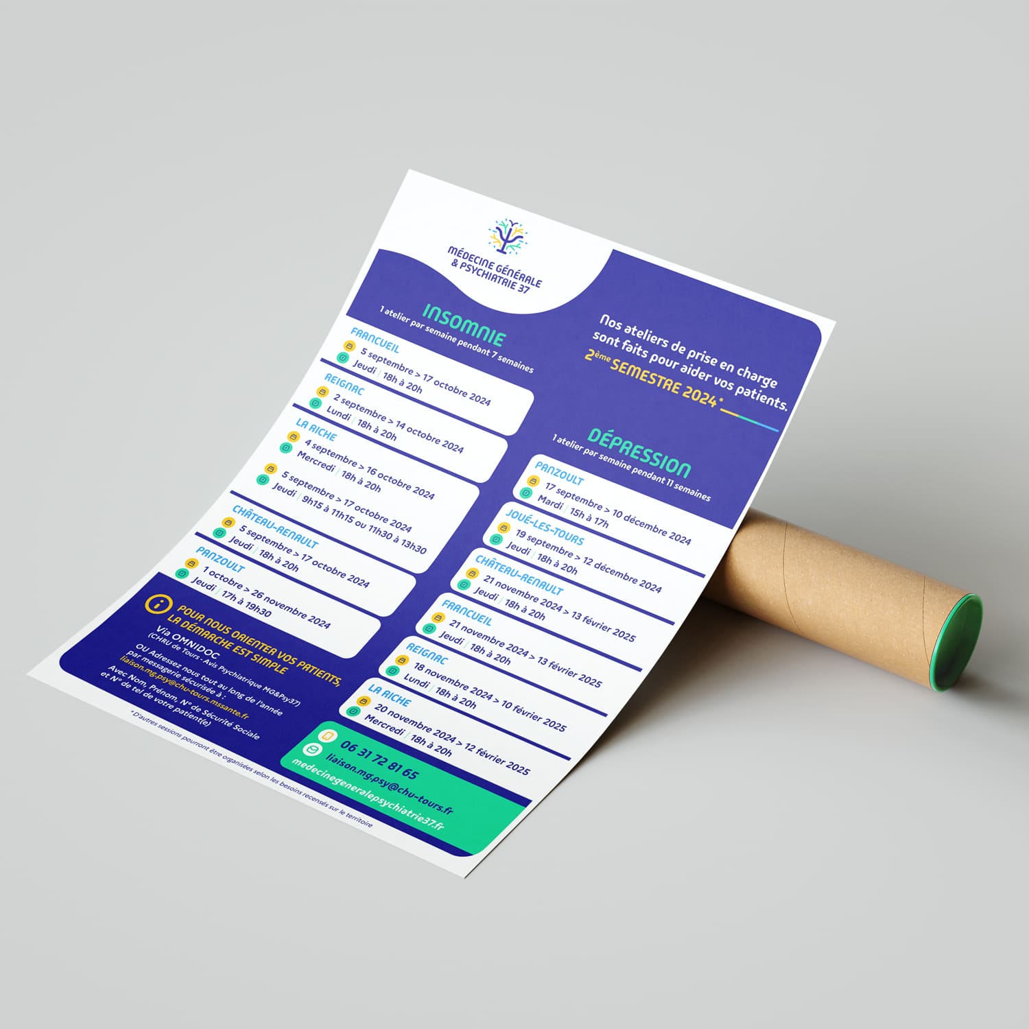 Médecine Générale et Psychiatrie 37 - Mockup Affiche