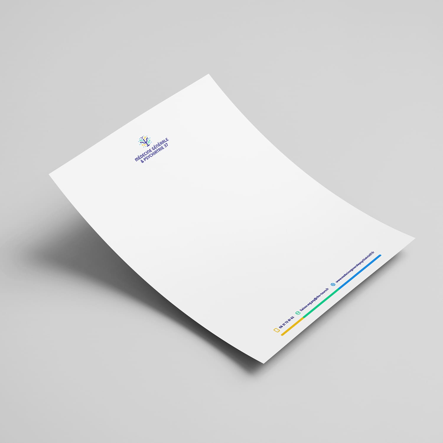 Médecine Générale et Psychiatrie 37 - Mockup Papier en tête